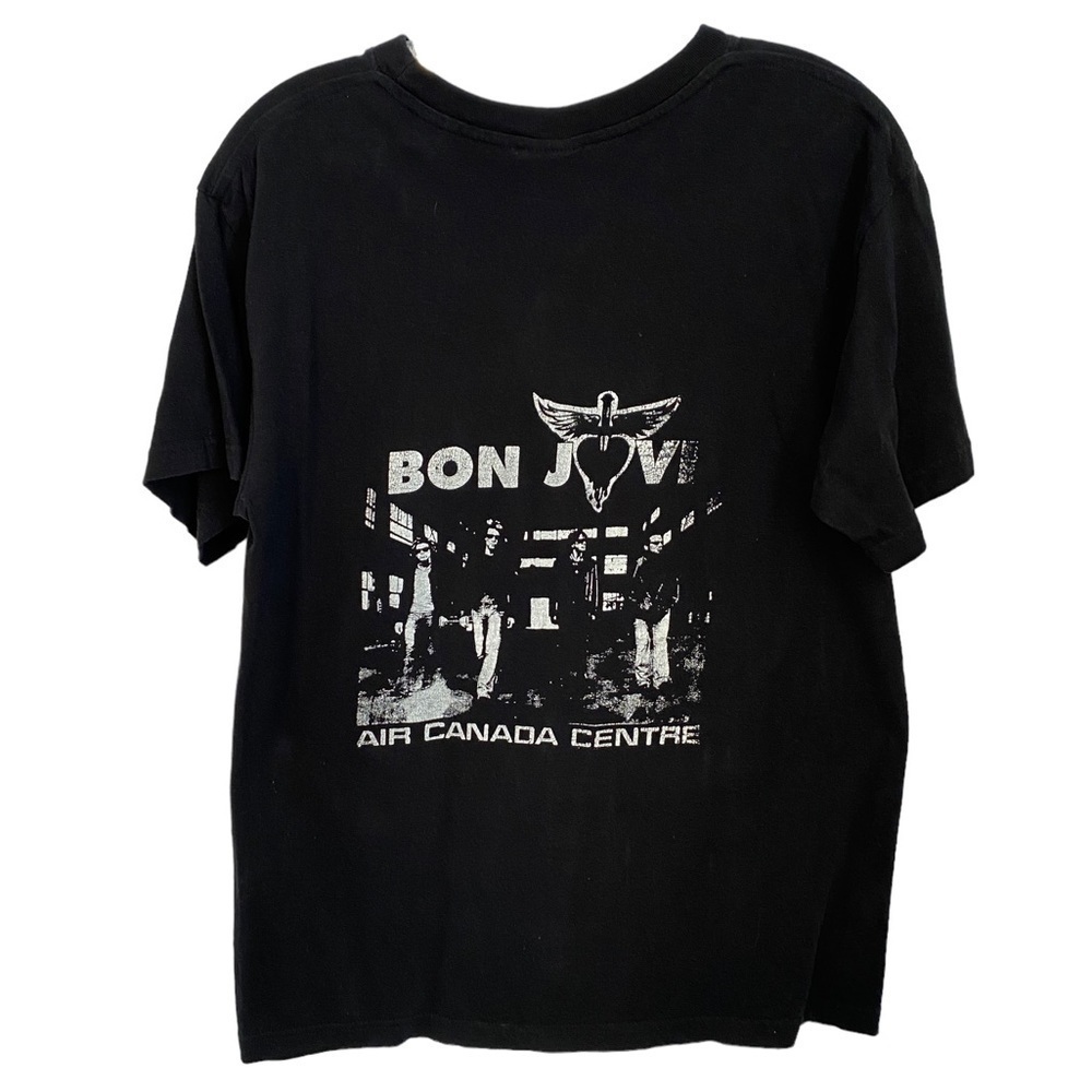Bon Jovi Black T-Shirt Adult Med Air Canada Centre Concert - Picture 2 of 9